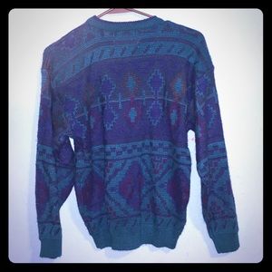 Blue and turquoise sweater